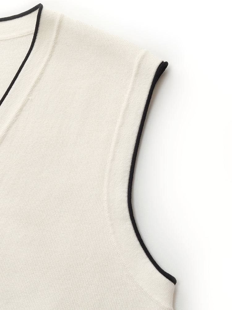 Valmere™ | Contrast Trim Knit Vest