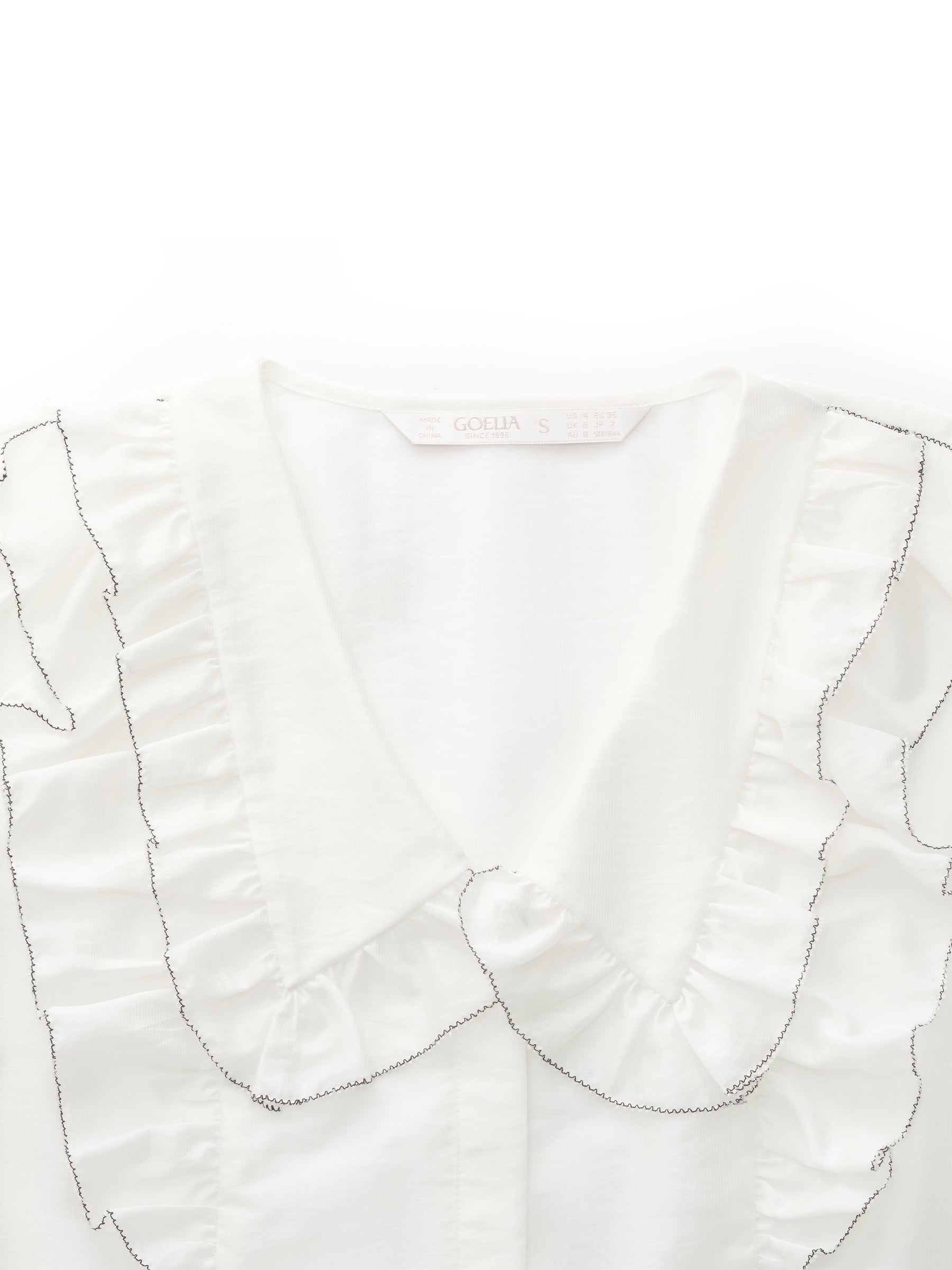 Valmere™ | Tencel Blend Ruffle V-Neck Shirt