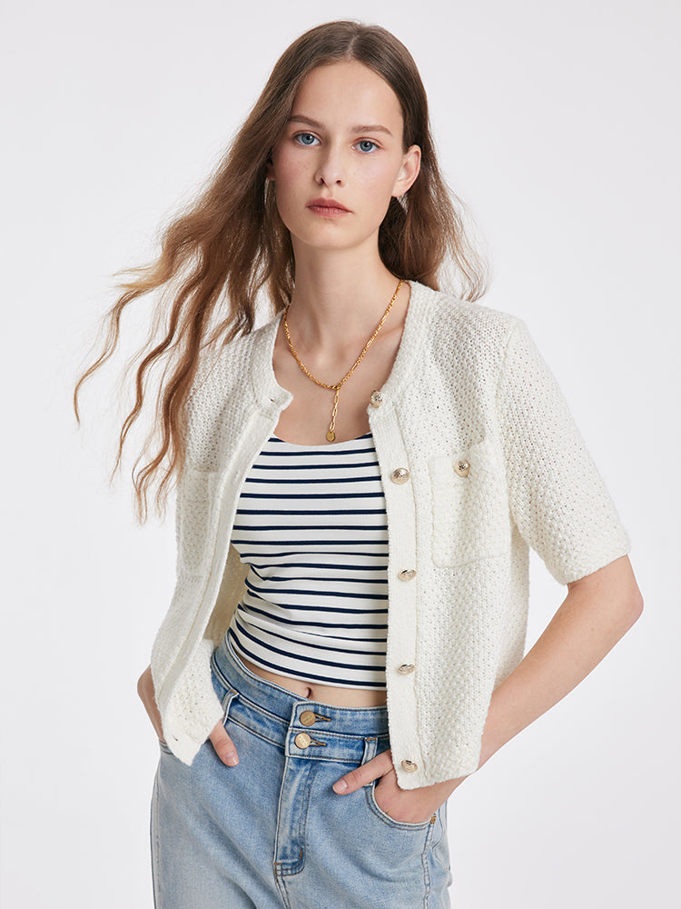Valmere™ | Round Neck Knitted Women Cardigan