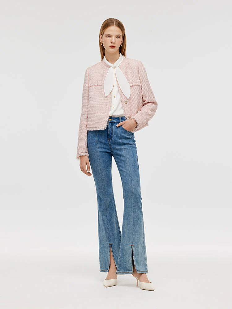 Valmere™ | Collarless Crop Jacket