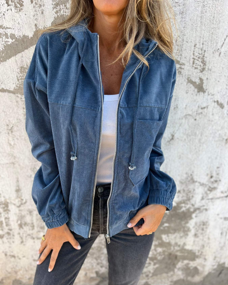 Valmere™ | Ella Corduroy Hooded Jacket