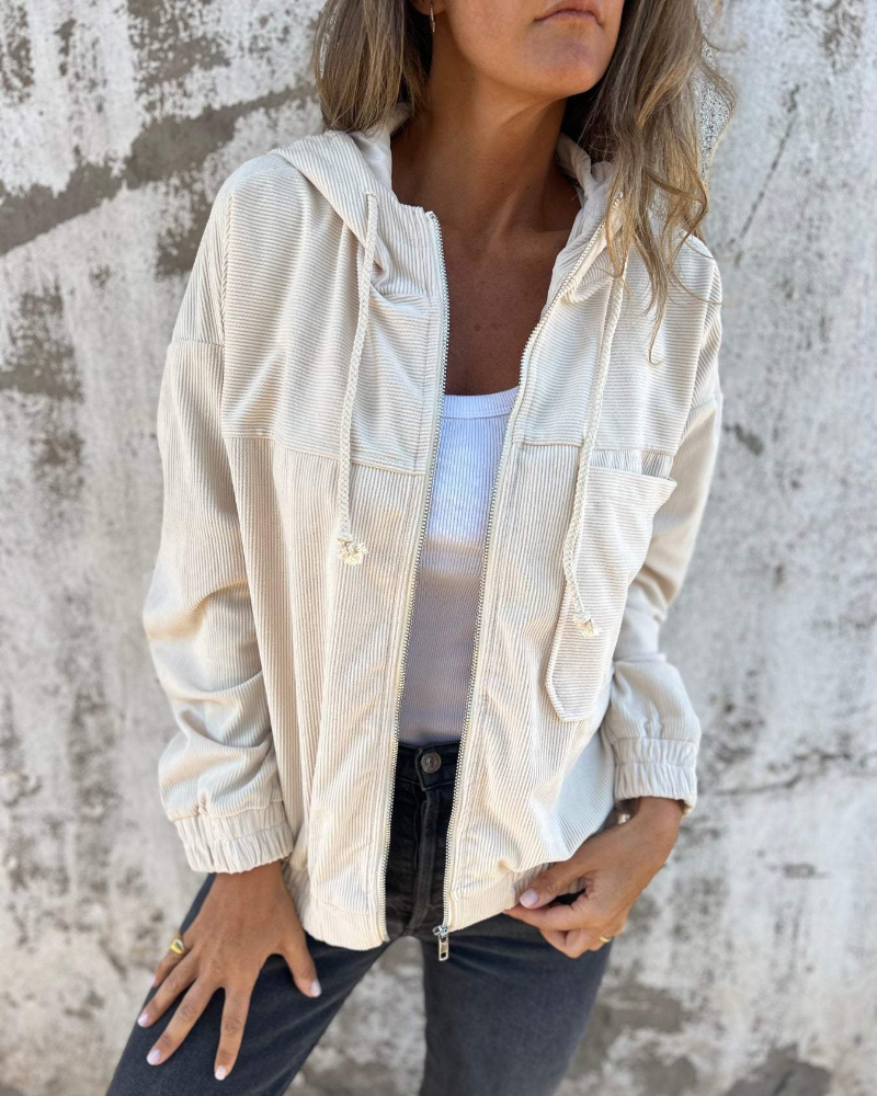 Valmere™ | Ella Corduroy Hooded Jacket