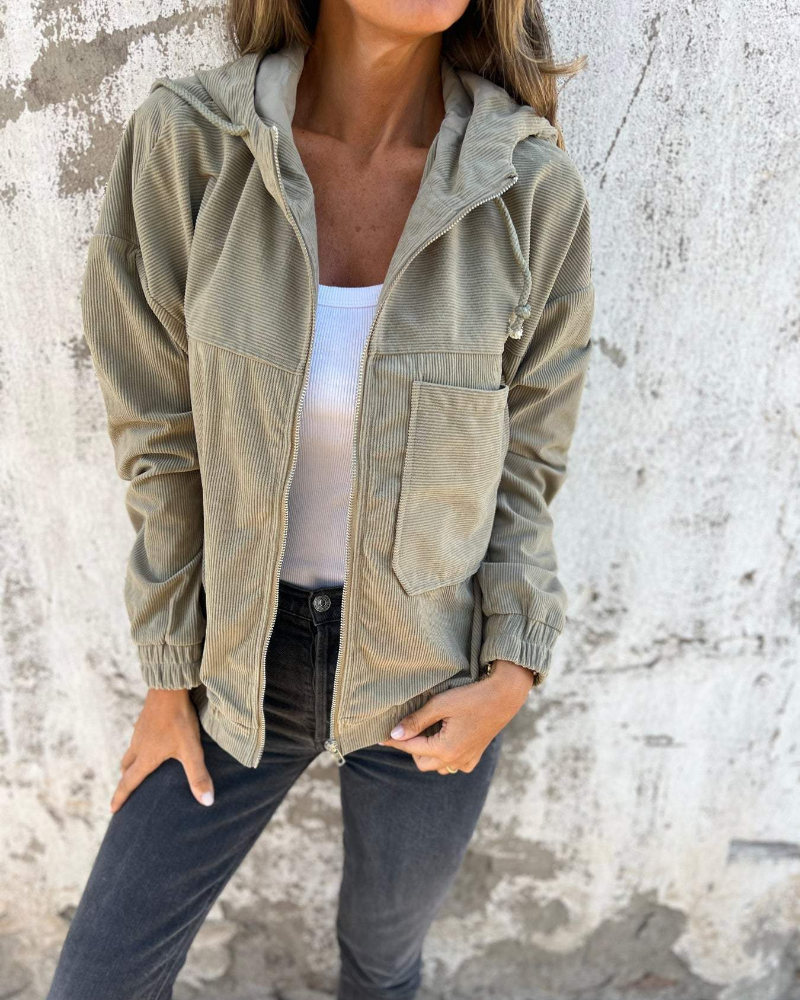 Valmere™ | Ella Corduroy Hooded Jacket