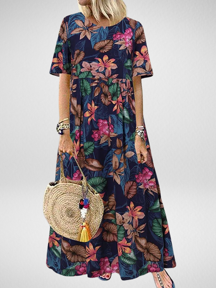 Valmere™ | Zara Boho Floral Maxi Dress
