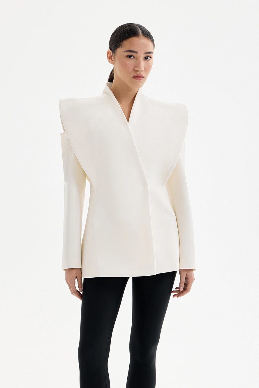 Valmere™ | Valeria Sculptural Shoulder Blazer