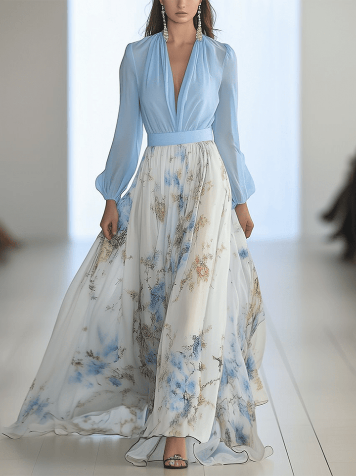 Valmere™ | Zara Elegant Floral Maxi Dress