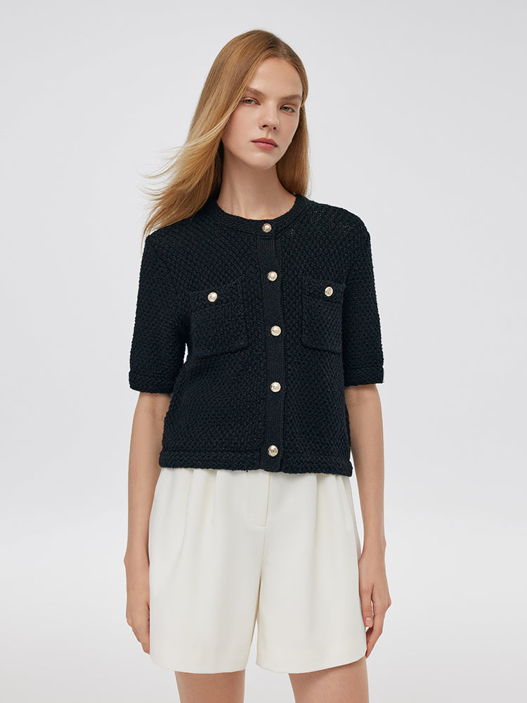 Valmere™ | Round Neck Knitted Women Cardigan