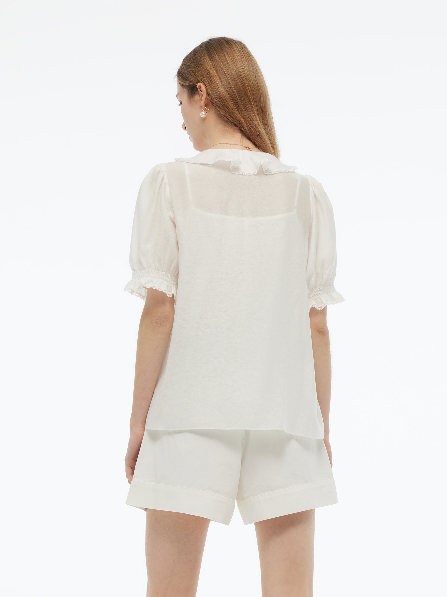 Valmere™ | Ruffle V-Neck Blouse