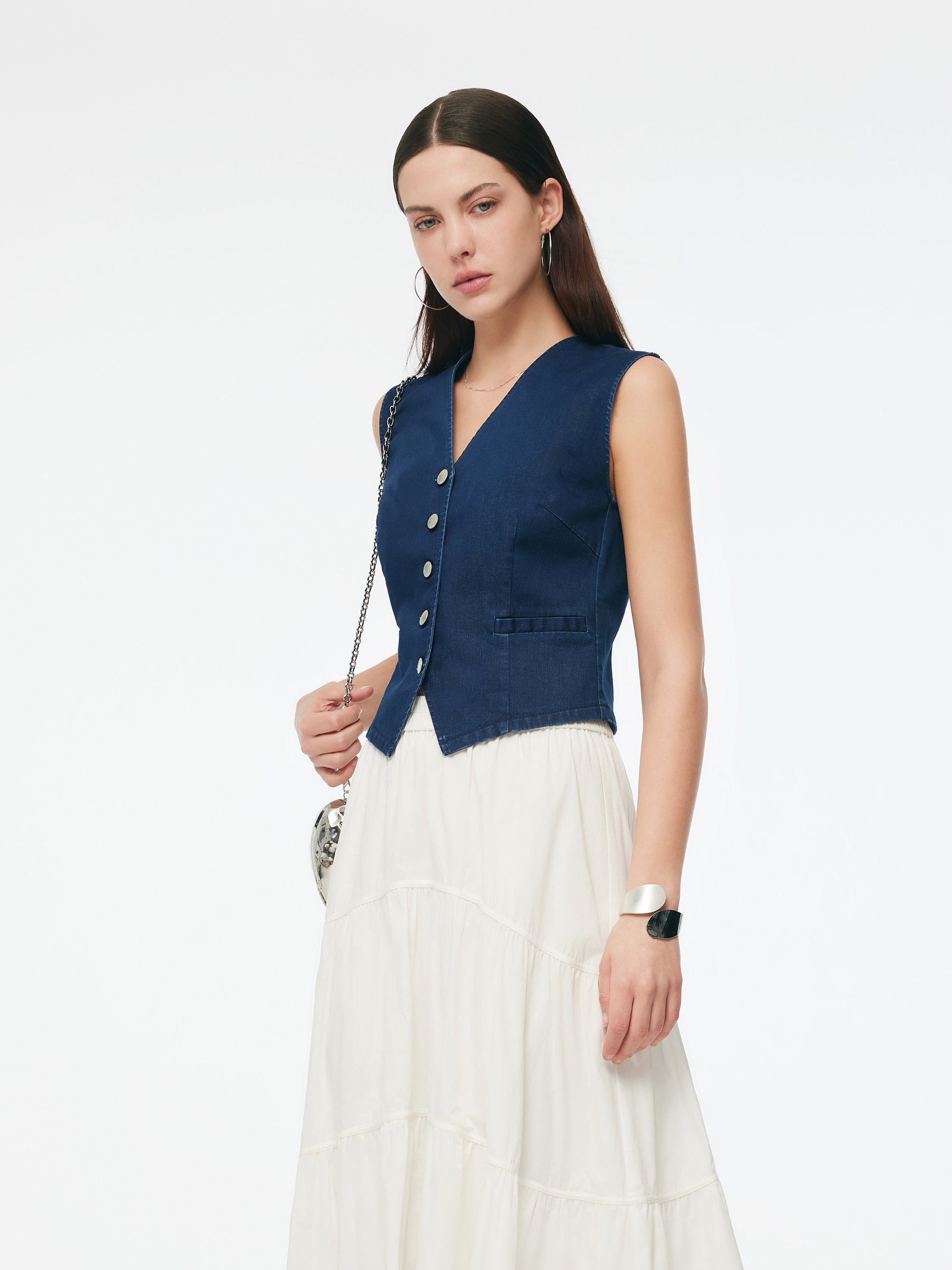 Valmere™ | Denim Stretchy Vest