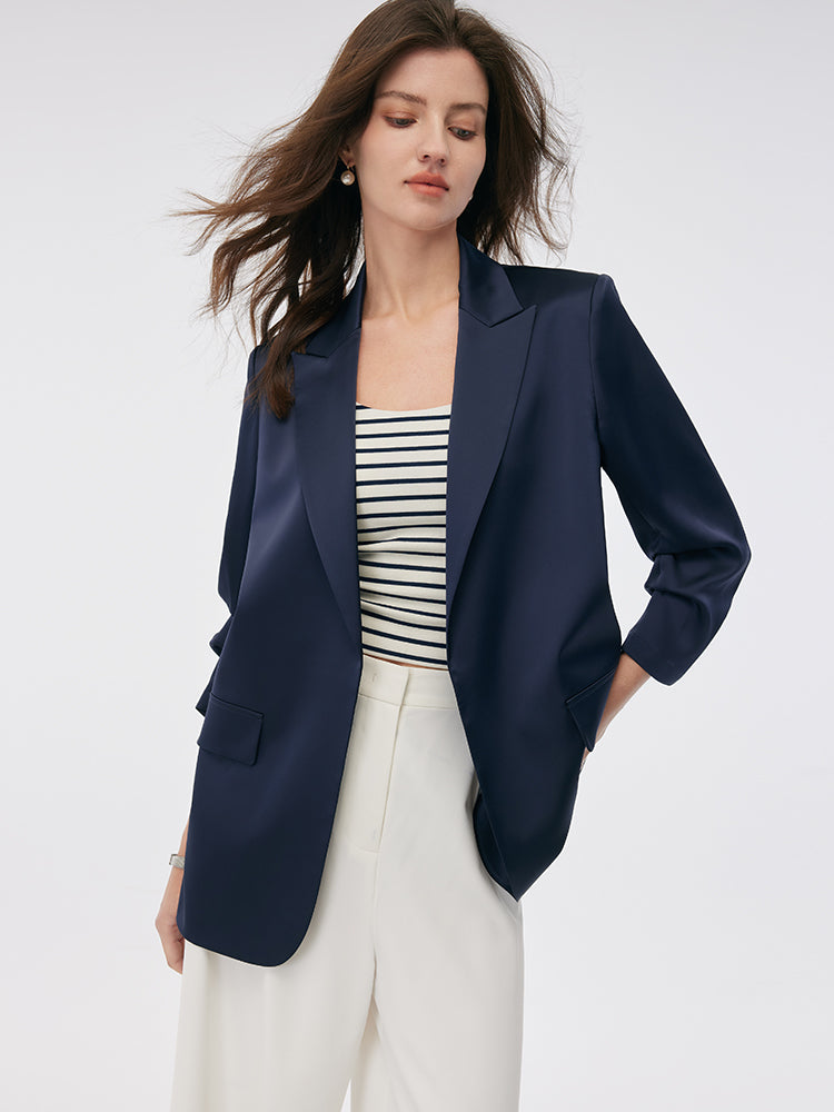 Valmere™ | 3/4 Ruched Sleeves Blazer