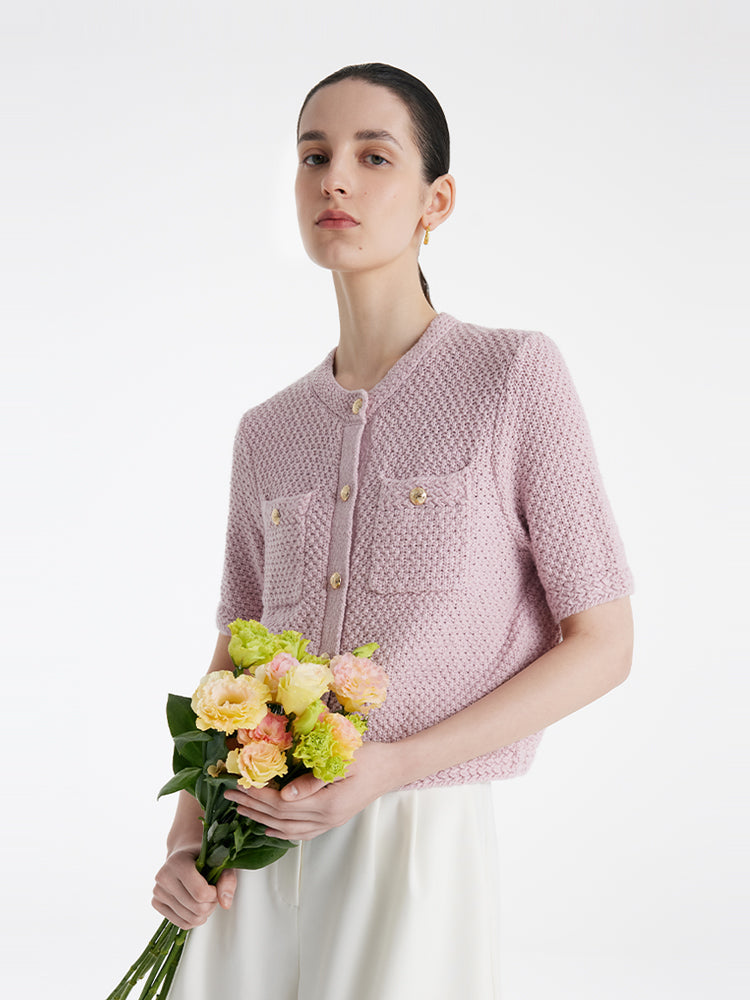 Valmere™ | Round Neck Knitted Women Cardigan