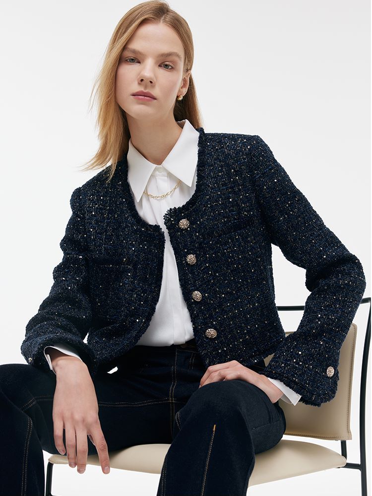 Valmere™ | Wool Blend Crop Jacket