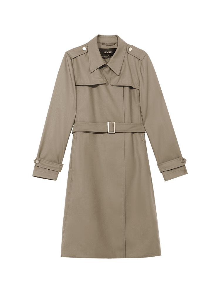 Valmere™ | Woolen Trench Coat With Belt