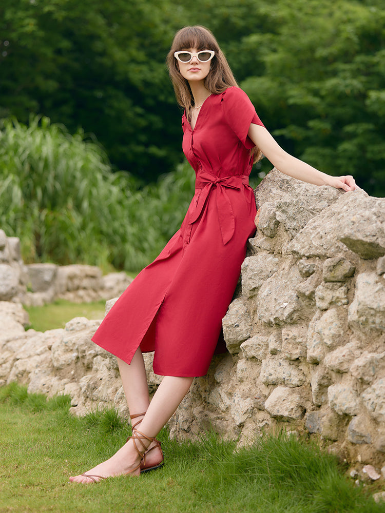Valmere™ | Midi Dress With Belt