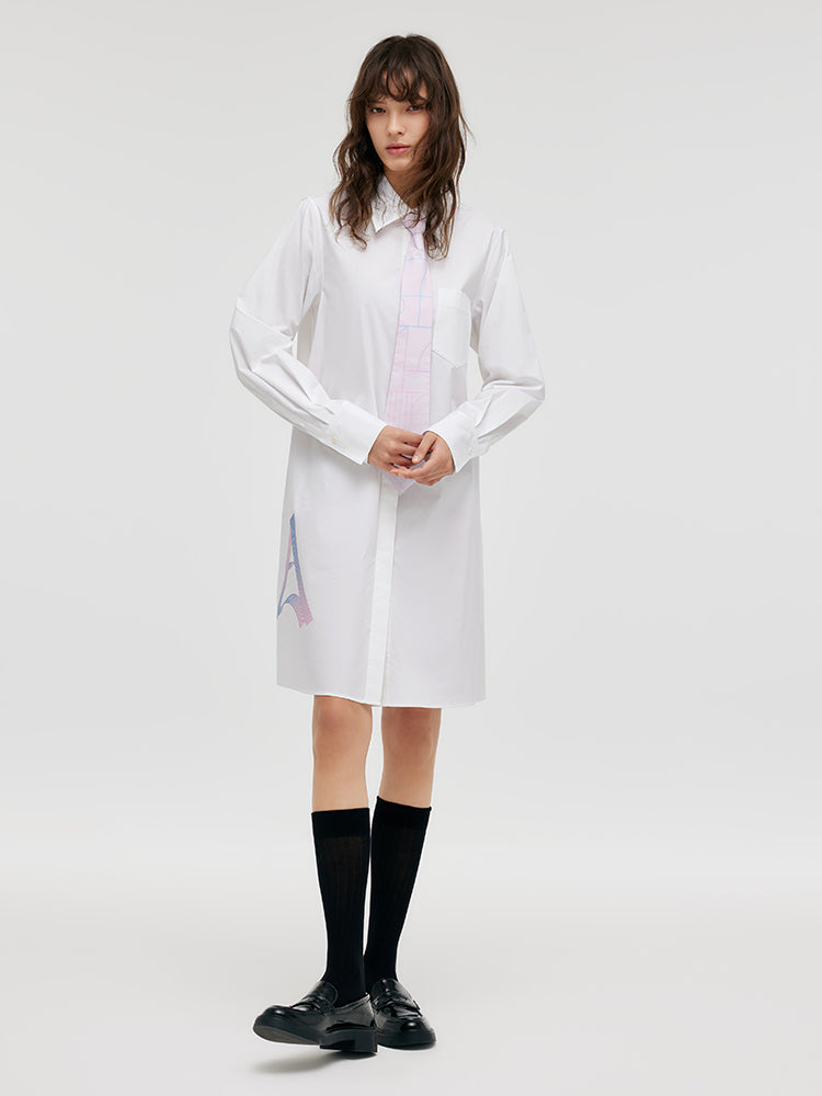 Valmere™ | Shirt Dress With Necktie