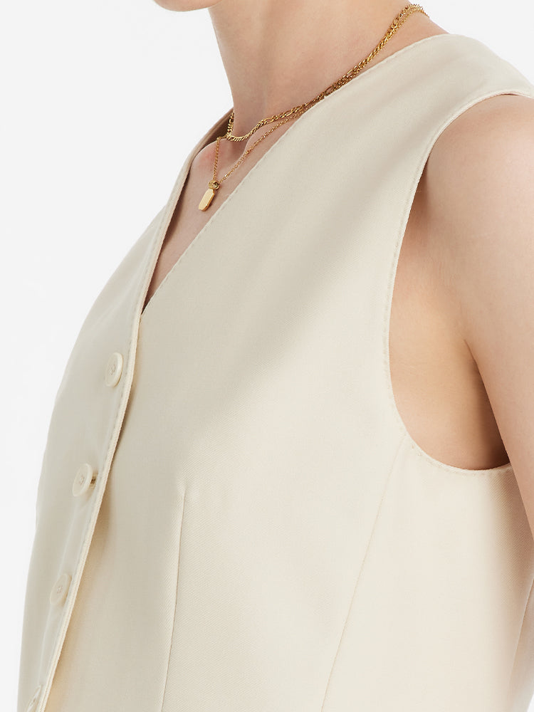 Valmere™ | Worsted Wool Single-Breasted Vest