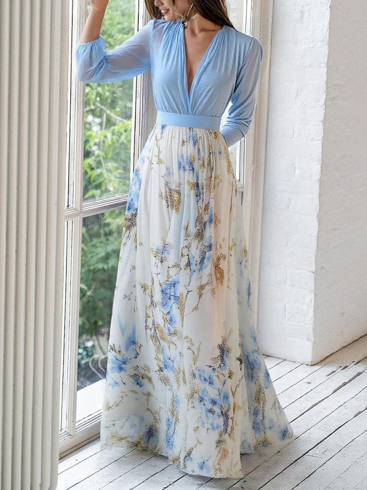Valmere™ | Zara Elegant Floral Maxi Dress