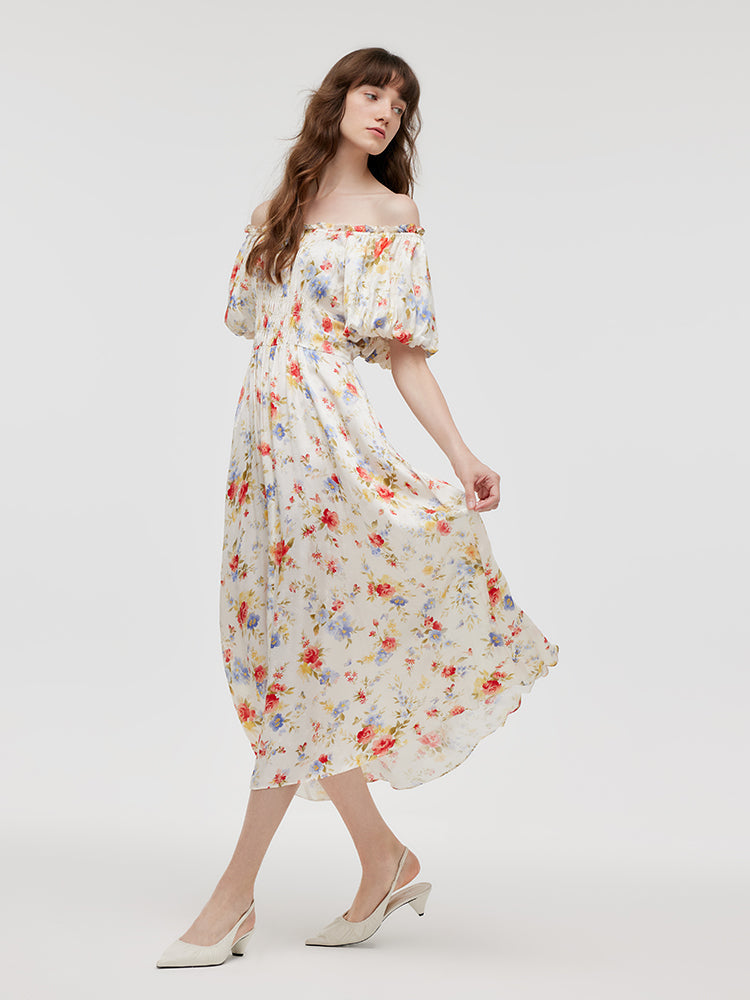 Valmere™ | Rose Print Maxi Dress