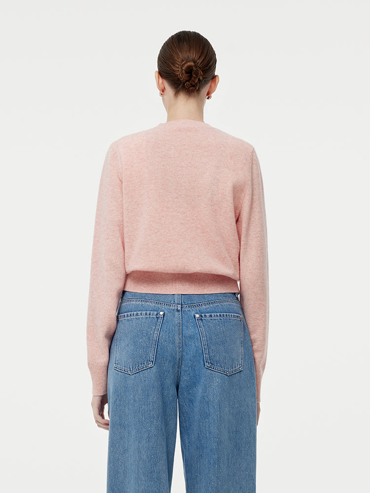 Valmere™ | 100% Wool Floral Beaded Women Cardigan