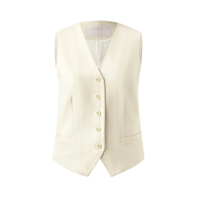 Valmere™ | Worsted Wool Single-Breasted Vest