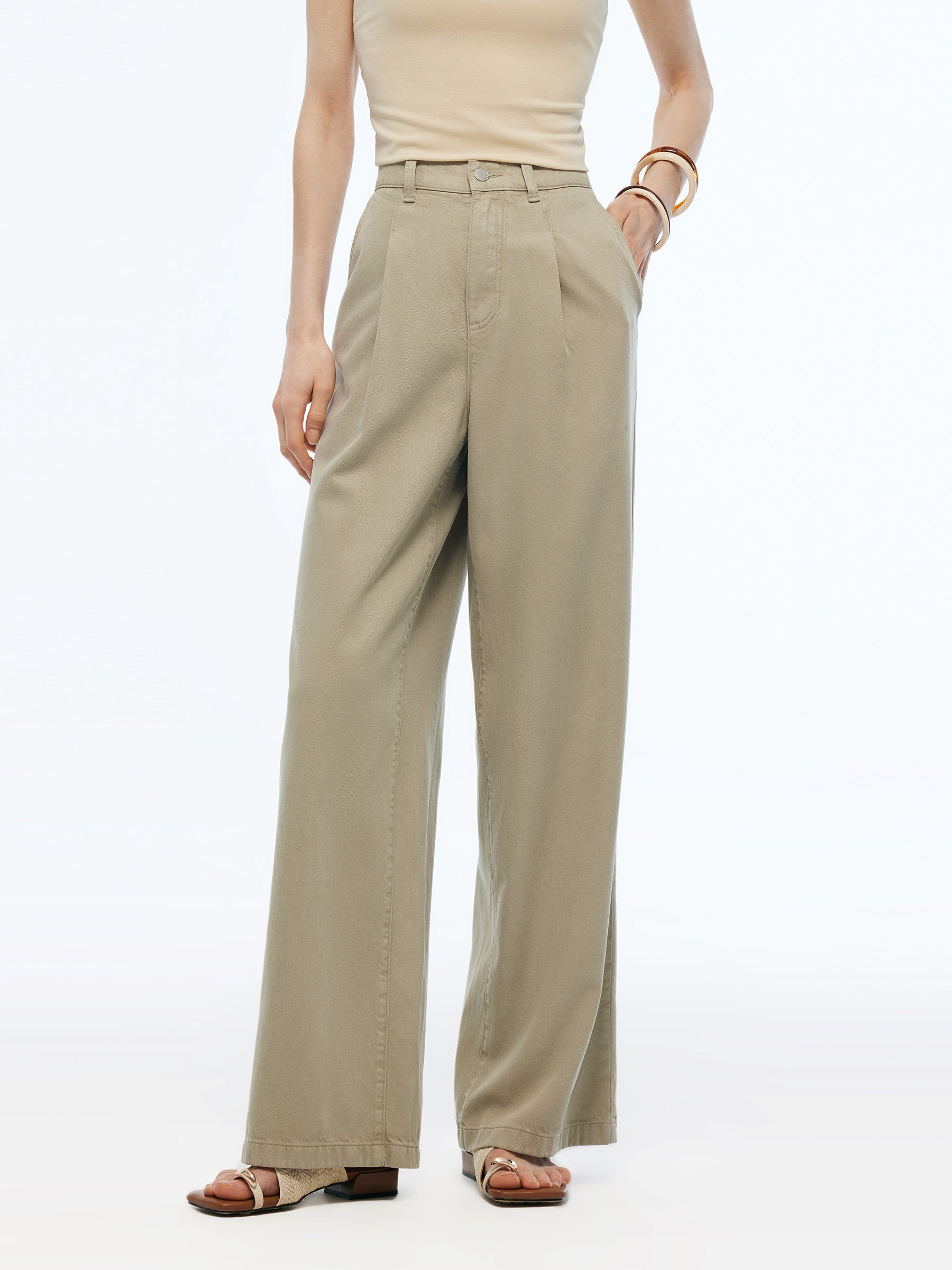 Denim High-Waisted Women Straight Palazzo Jeans