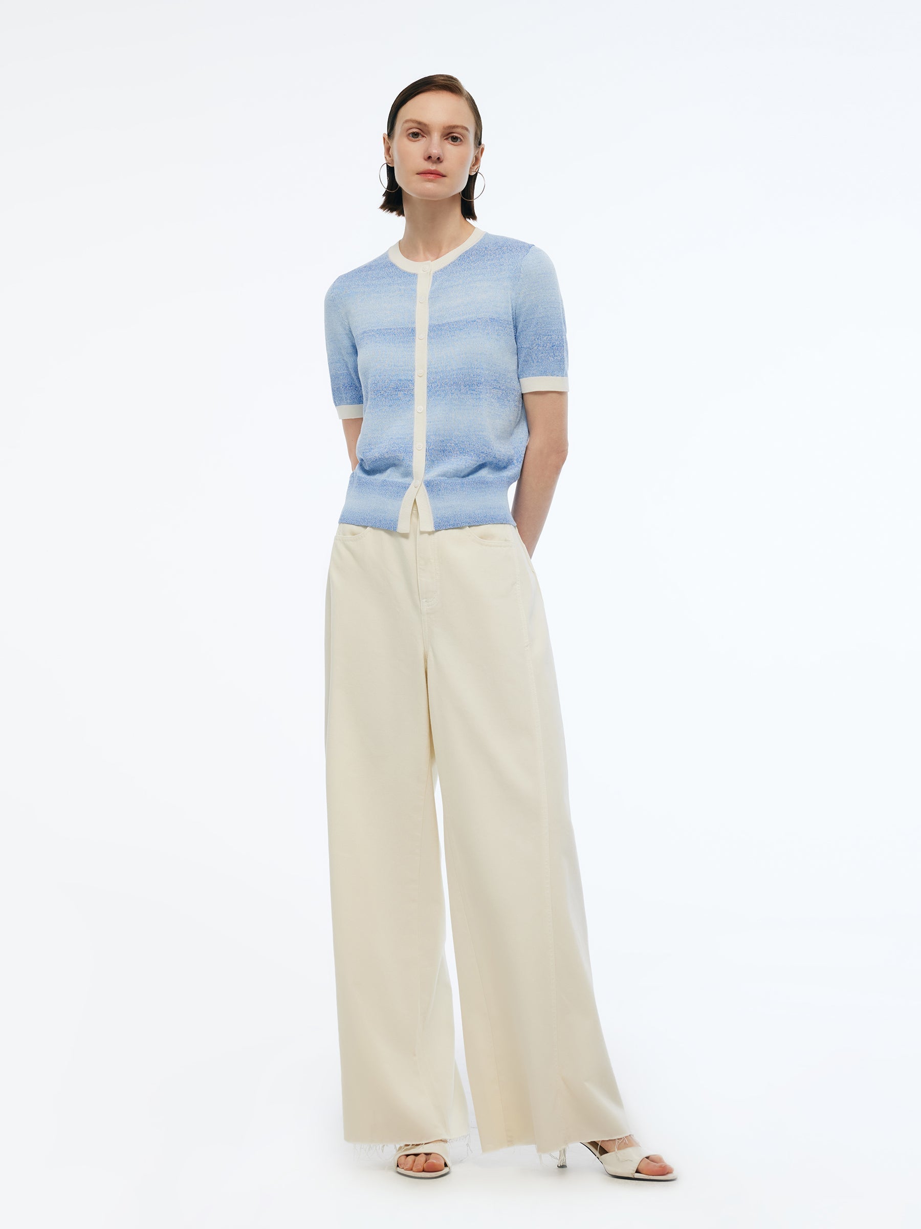 Valmere™ | Women Cardigan Blue & White
