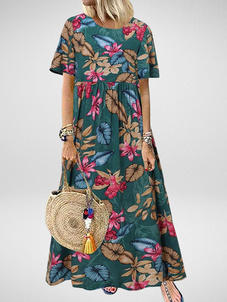 Valmere™ | Zara Boho Floral Maxi Dress