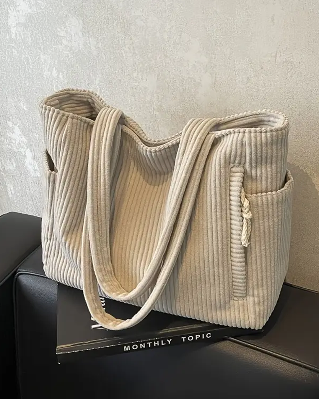 Valmere™ | Tilda Ribbed Shoulder Bag