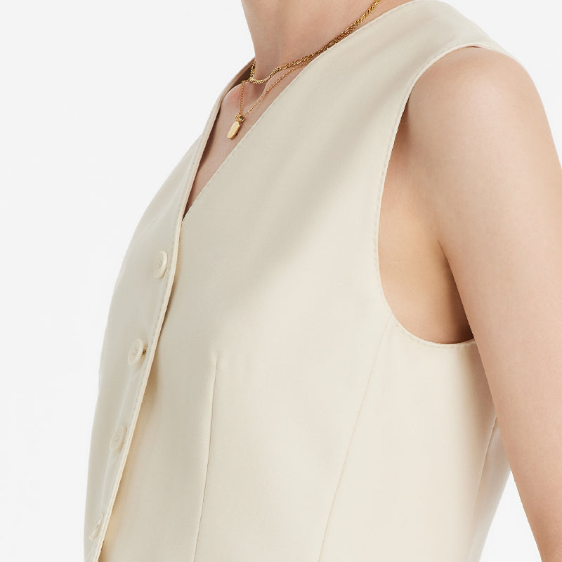 Valmere™ | Worsted Wool Single-Breasted Vest