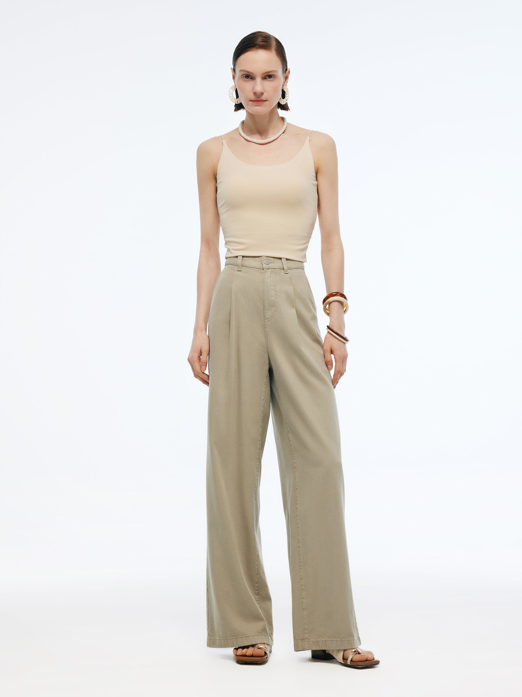 Denim High-Waisted Women Straight Palazzo Jeans