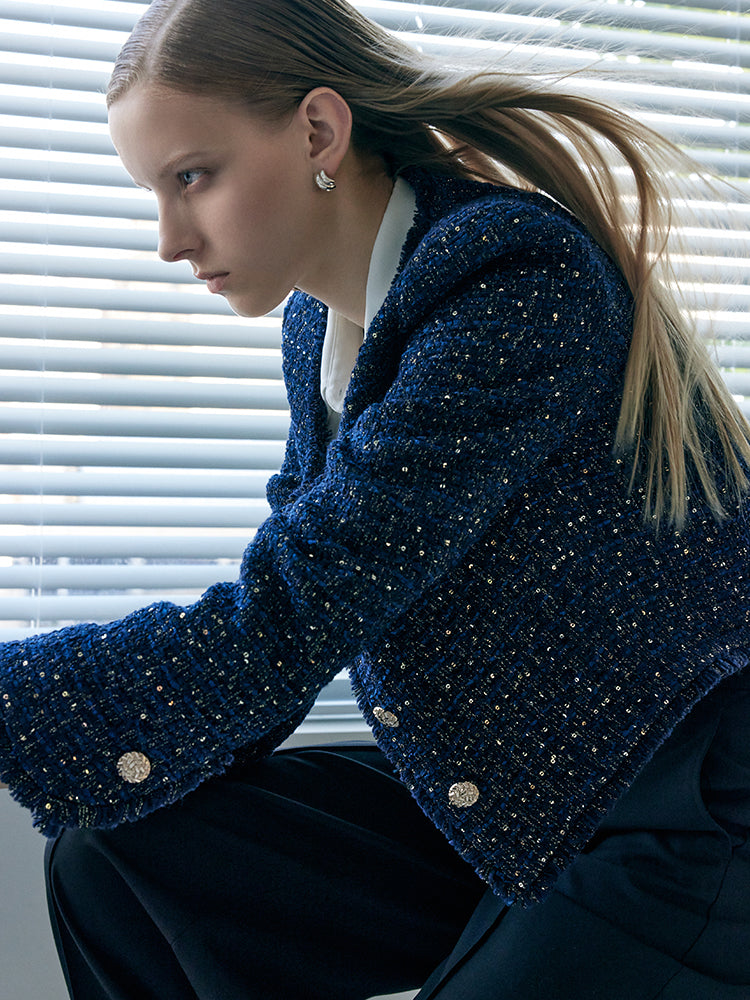 Valmere™ | Wool Blend Crop Jacket