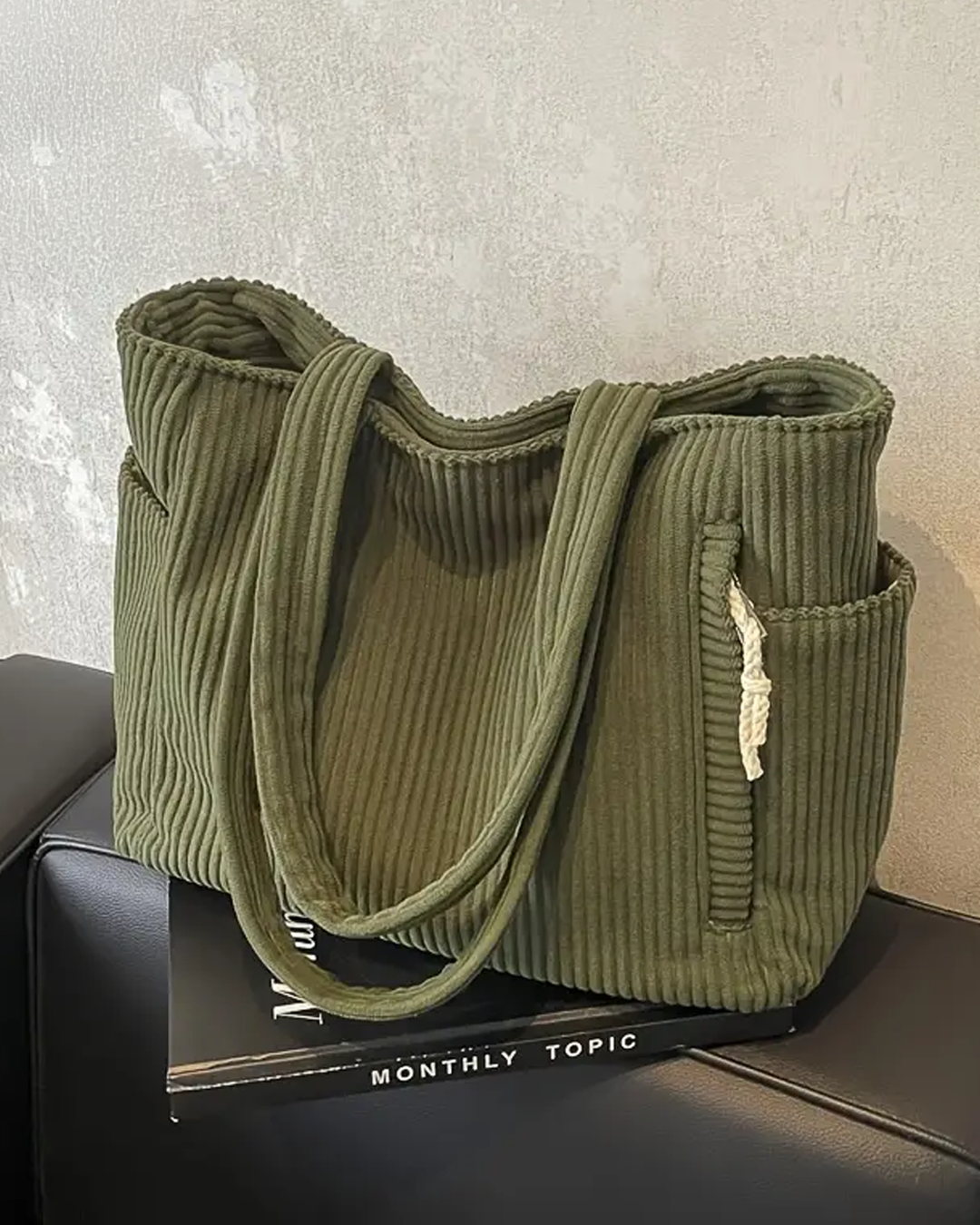 Valmere™ | Tilda Ribbed Shoulder Bag