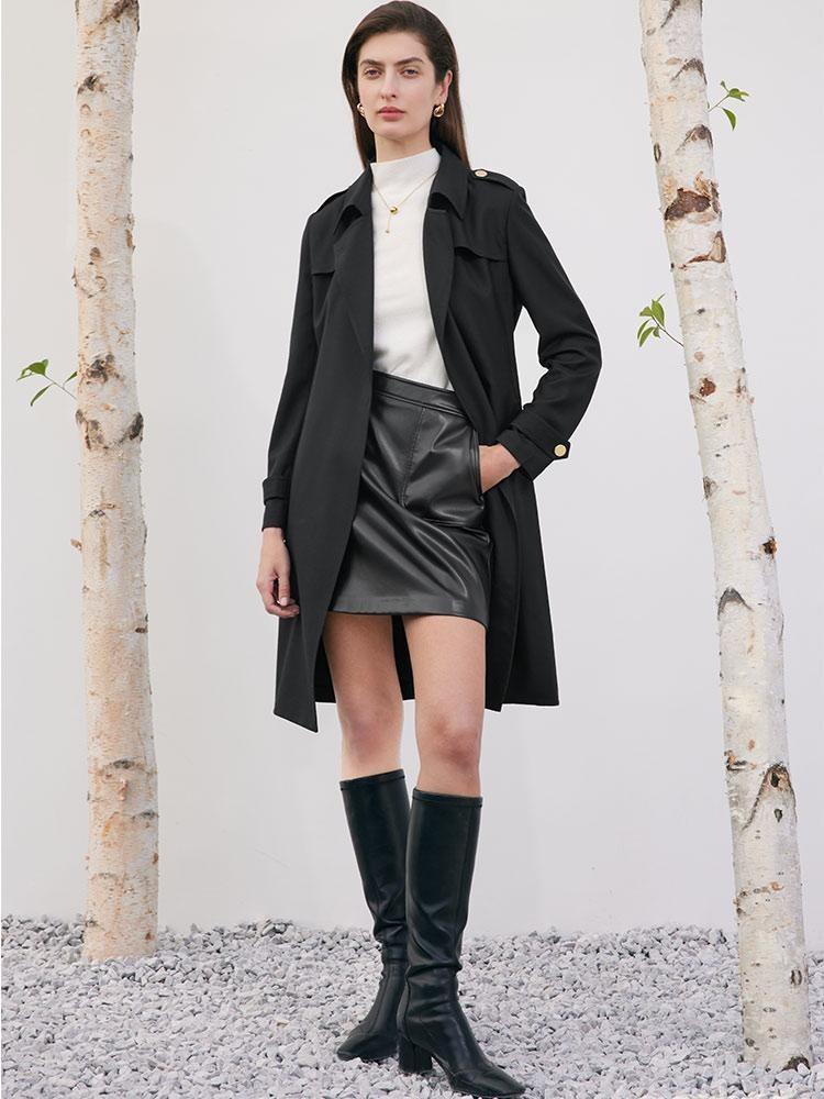 Valmere™ | Woolen Trench Coat With Belt
