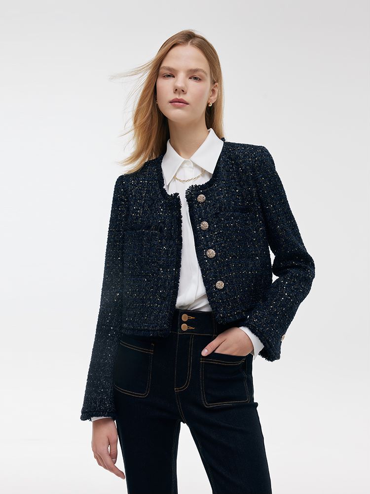 Valmere™ | Wool Blend Crop Jacket