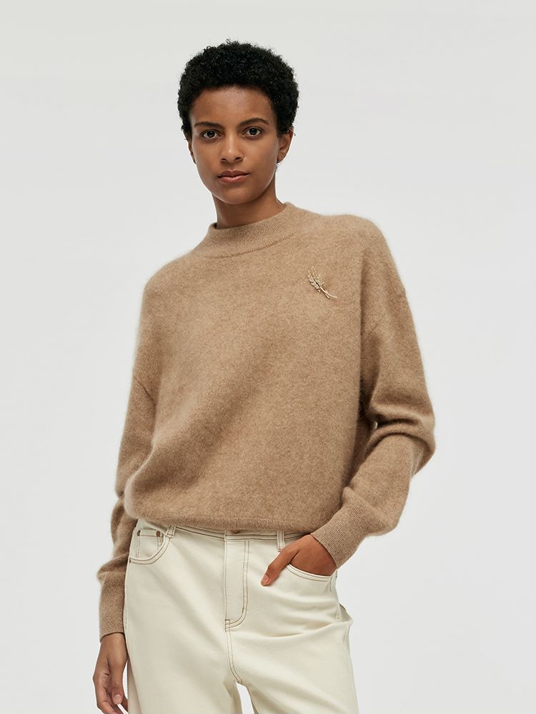 Valmere™ | Cashmere Mock Neck Sweater