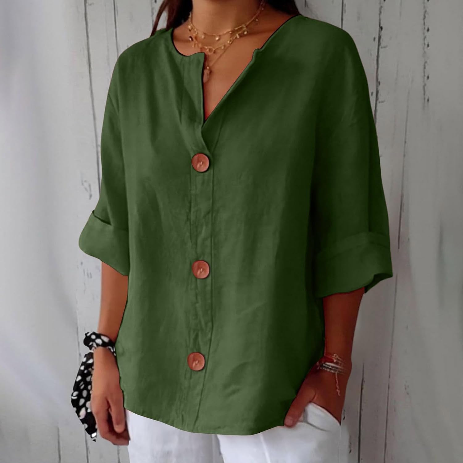 Valmere™ | Casual Linen Blouse