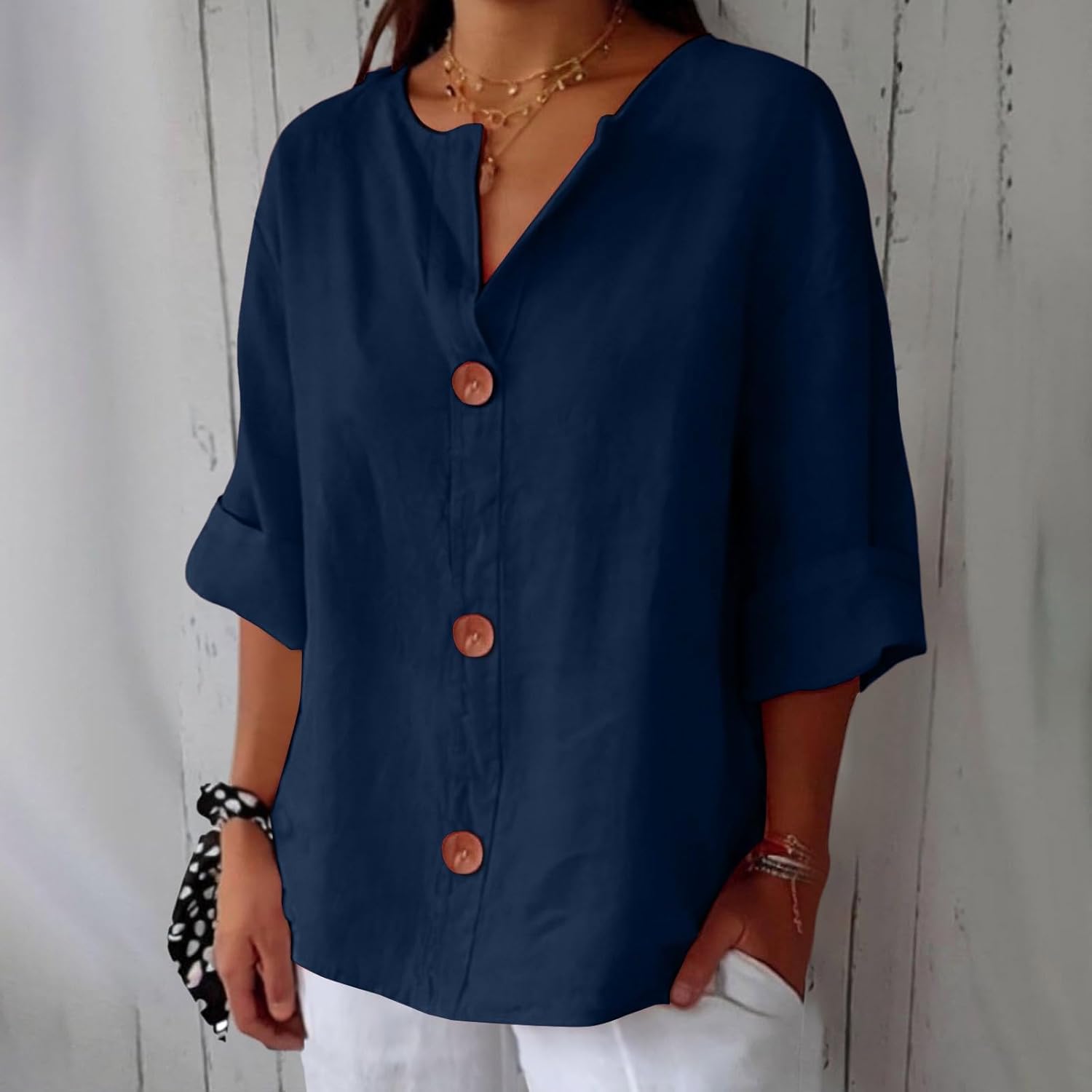 Valmere™ | Casual Linen Blouse