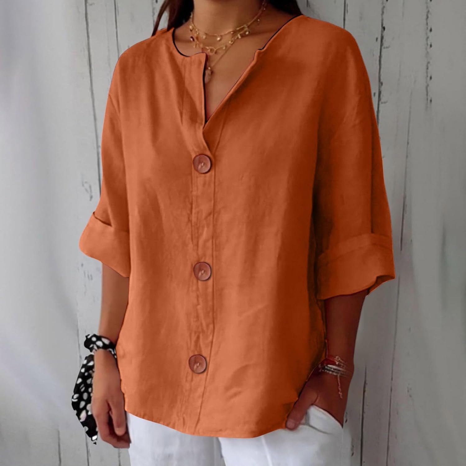 Valmere™ | Casual Linen Blouse