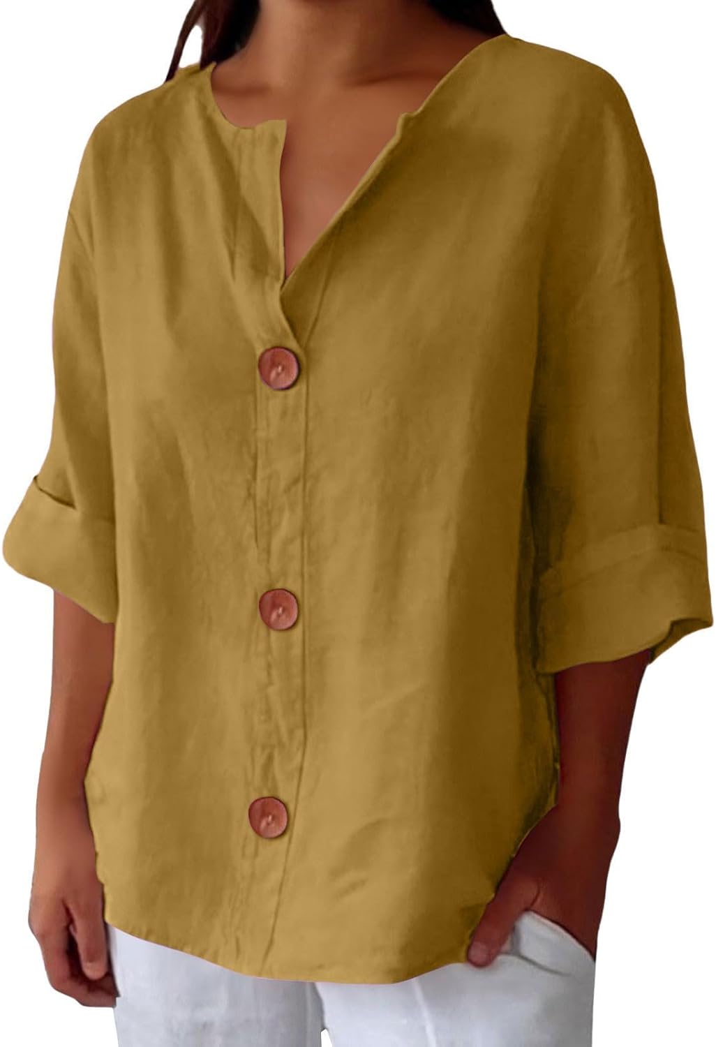 Valmere™ | Casual Linen Blouse