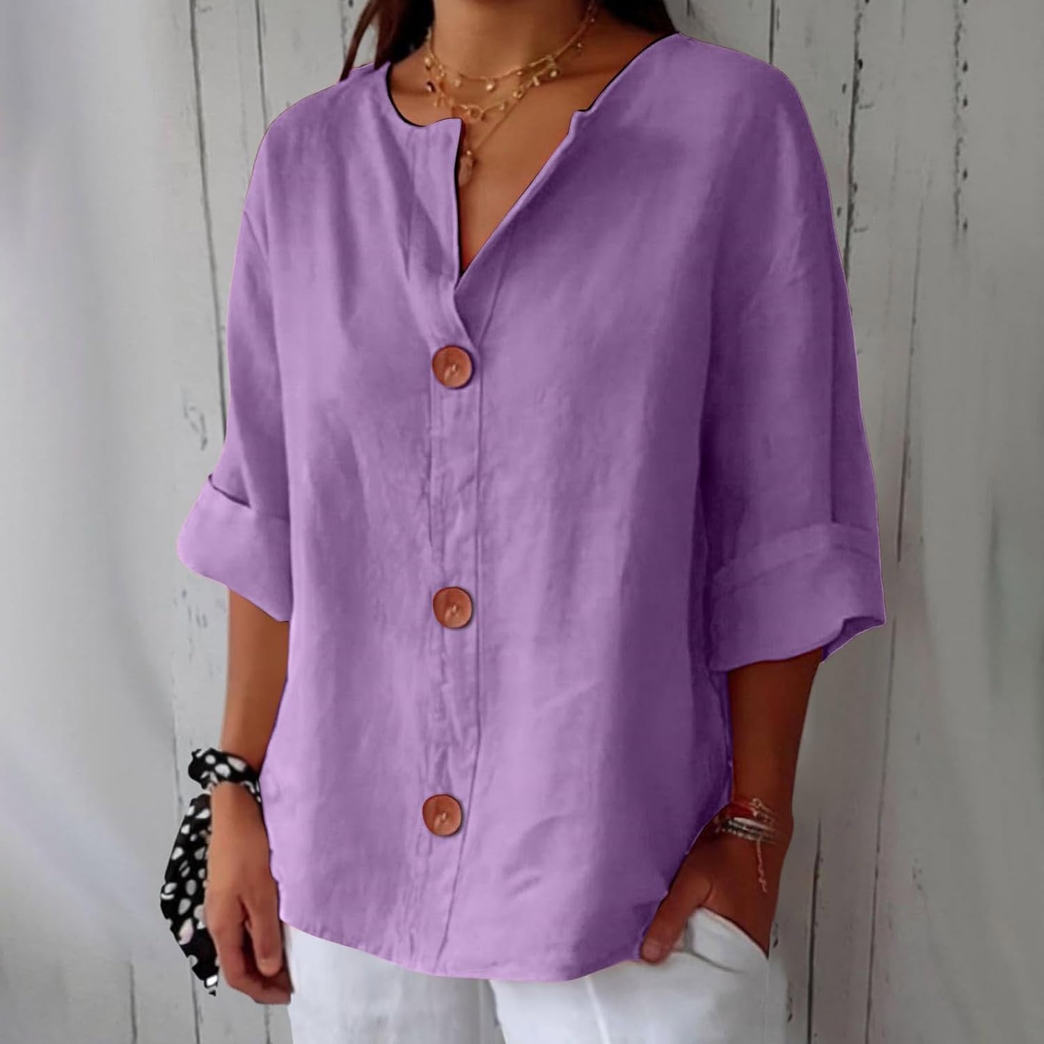 Valmere™ | Casual Linen Blouse