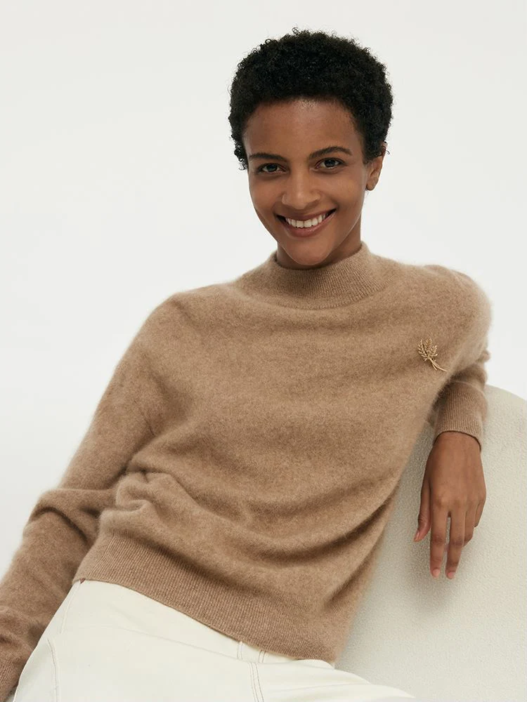 Valmere™ | Cashmere Mock Neck Sweater