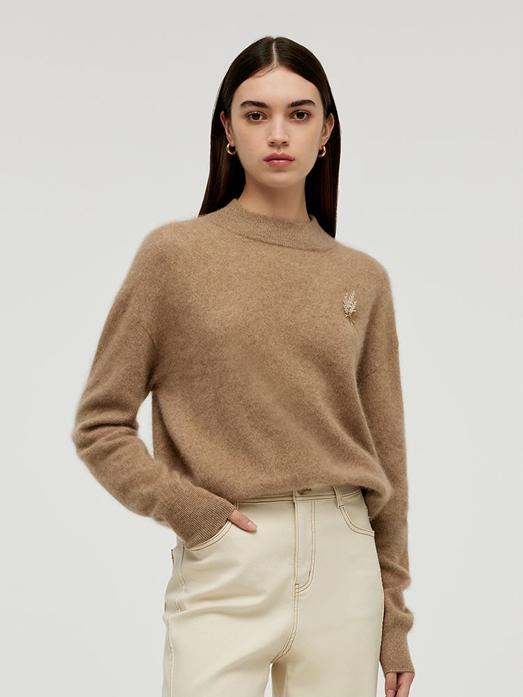 Valmere™ | Cashmere Mock Neck Sweater