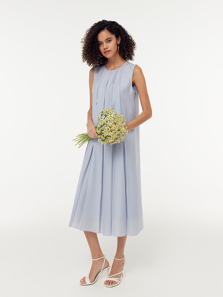 Valmere™ | Acetate A-Line Midi Dress