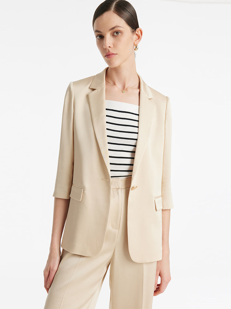 Valmere™ | Acetate One Button Blazer