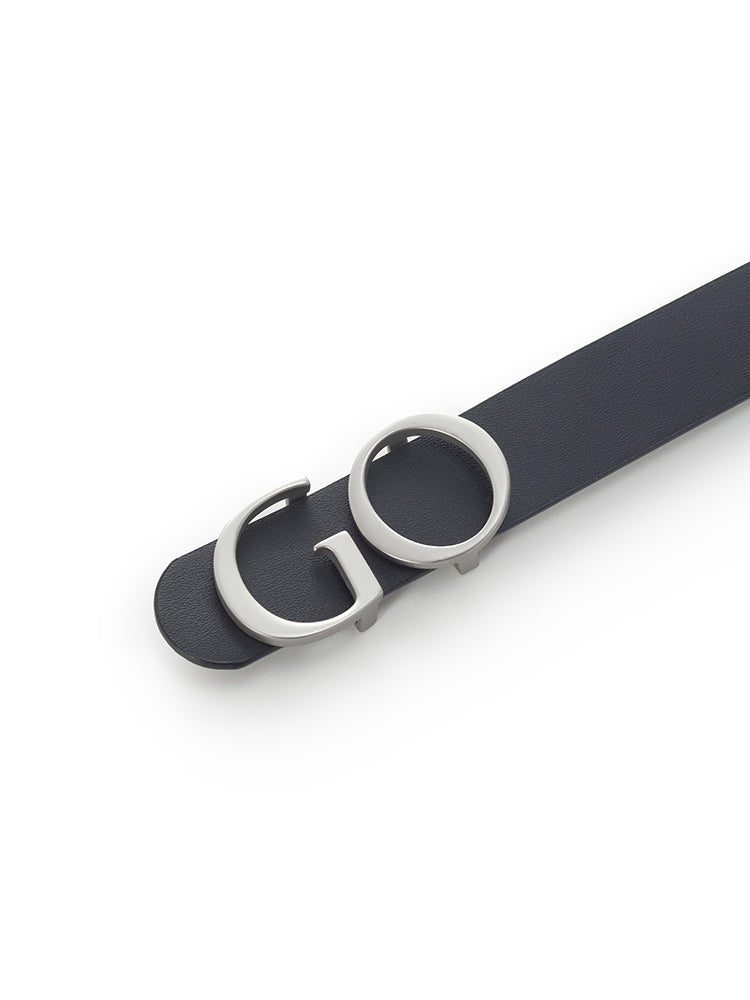 Valmere™ | GO Letter Middle Size Women Leather Belt