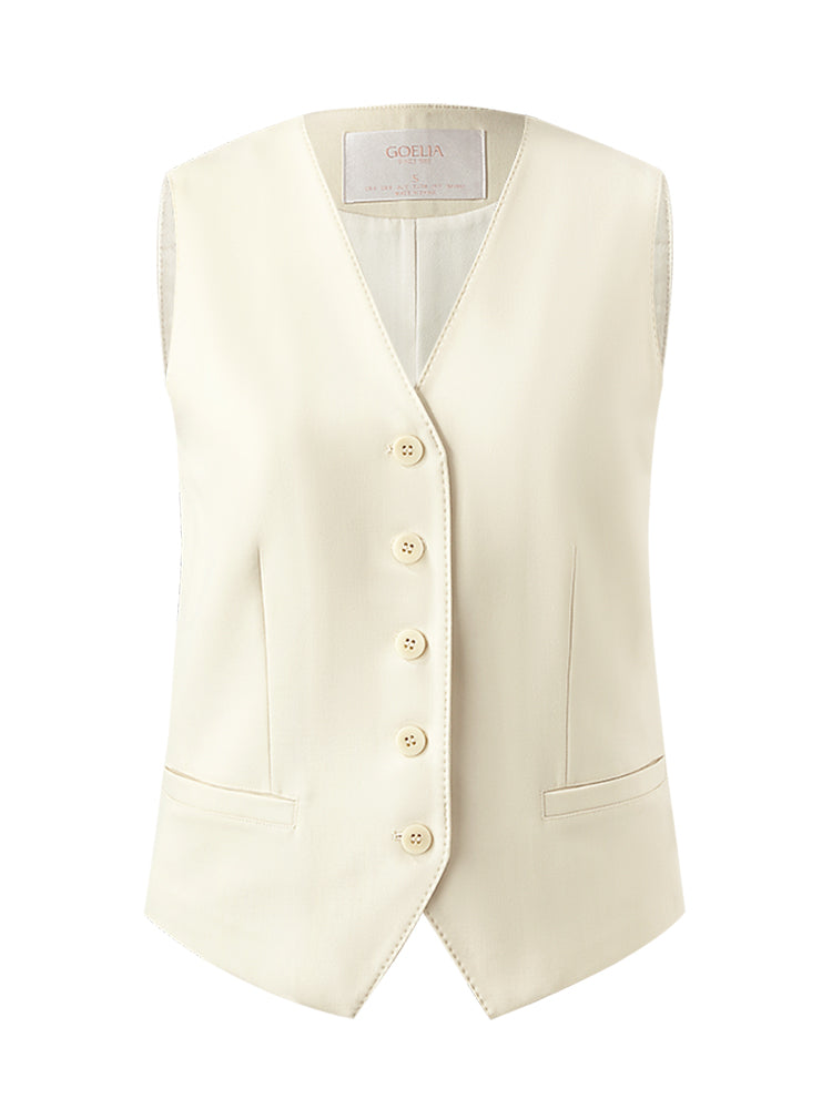 Valmere™ | Worsted Wool Single-Breasted Vest