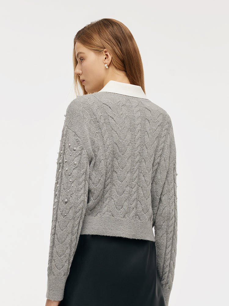 Valmere™ | Mohair Blend Pearl Cardigan