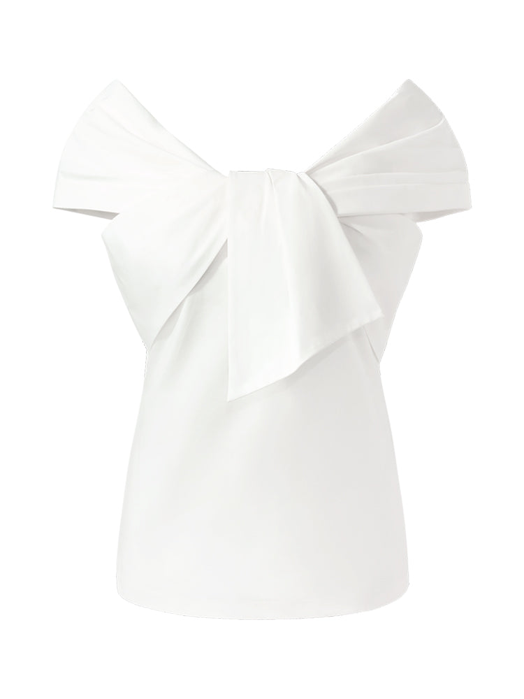 Valmere™ | 100% Cotton Stretch Bow Top