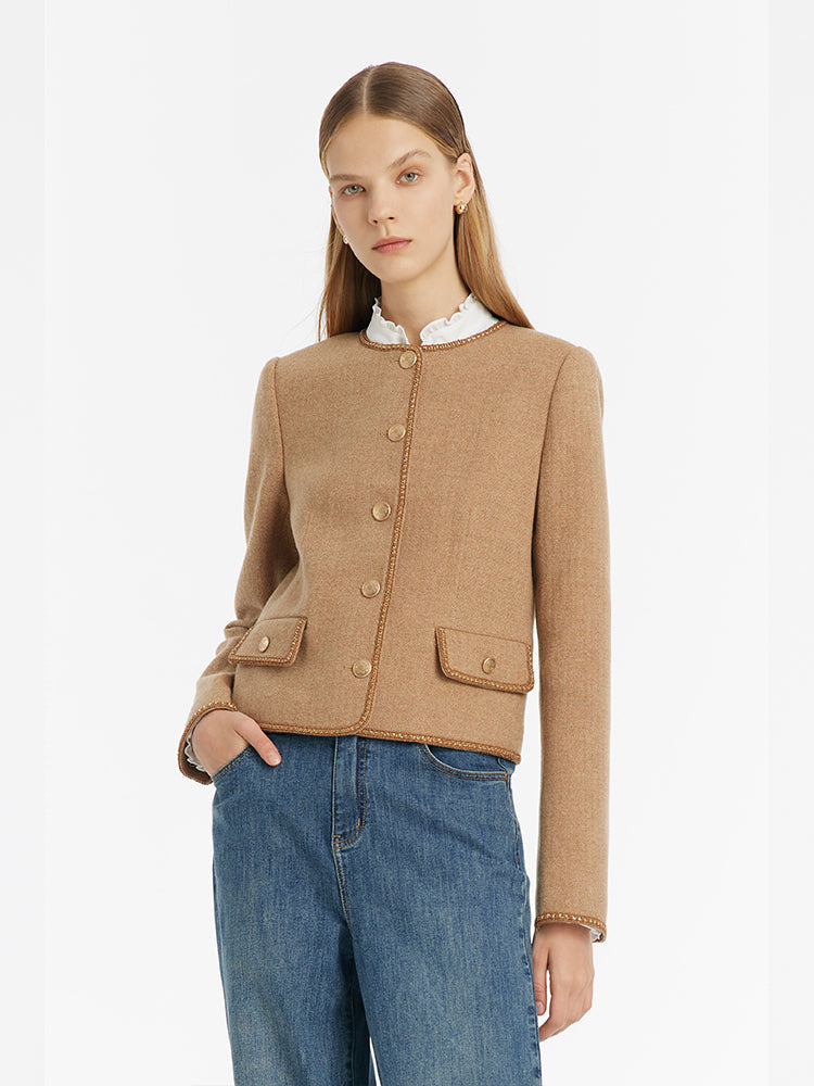 Valmere™ | Washable Wool Round Neck Jacket