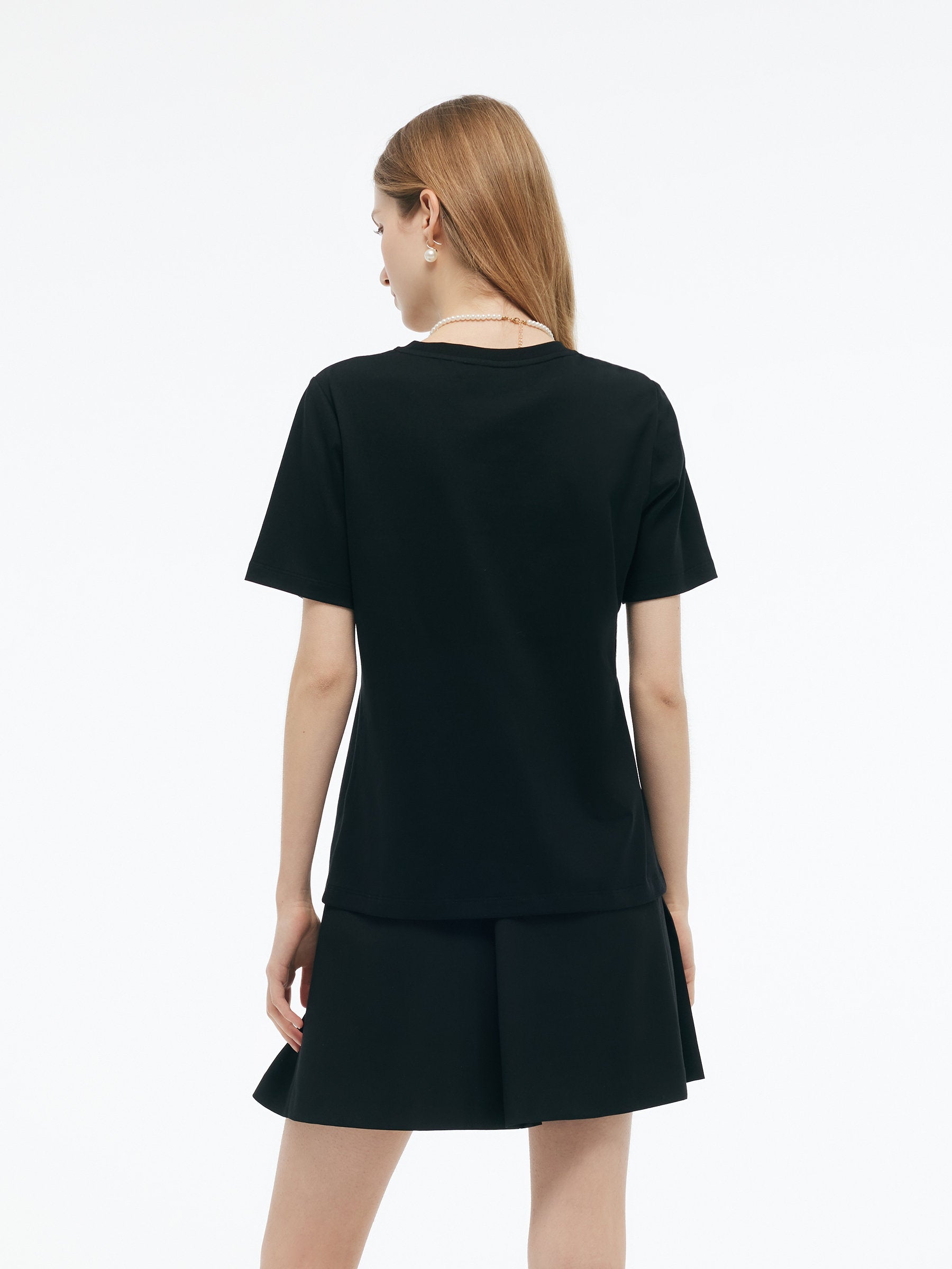 Valmere™ | Flower Print Knit T-Shirt